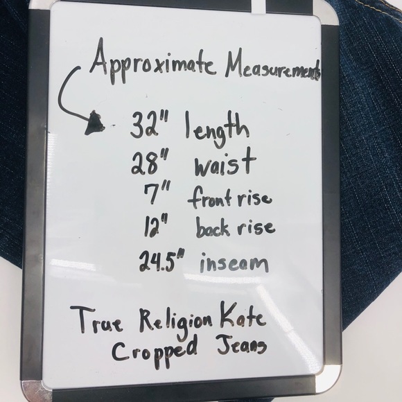 ✨True Religion Kate Cropped Semi Dark Wash Jeans - Picture 12 of 13